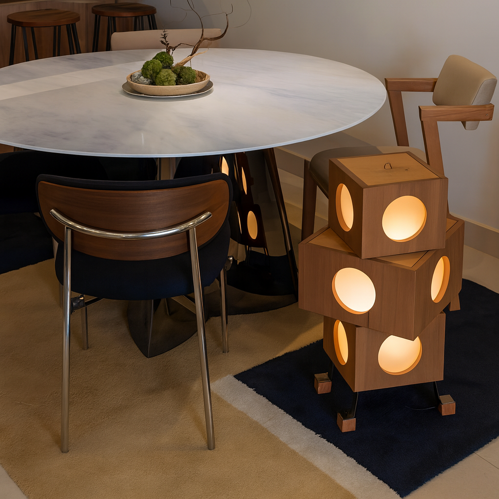 Torii Cherry Wood Floor Light