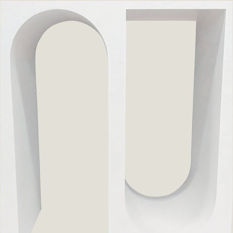 Archwell console from Love Hohm with a gray handle on a light gray background