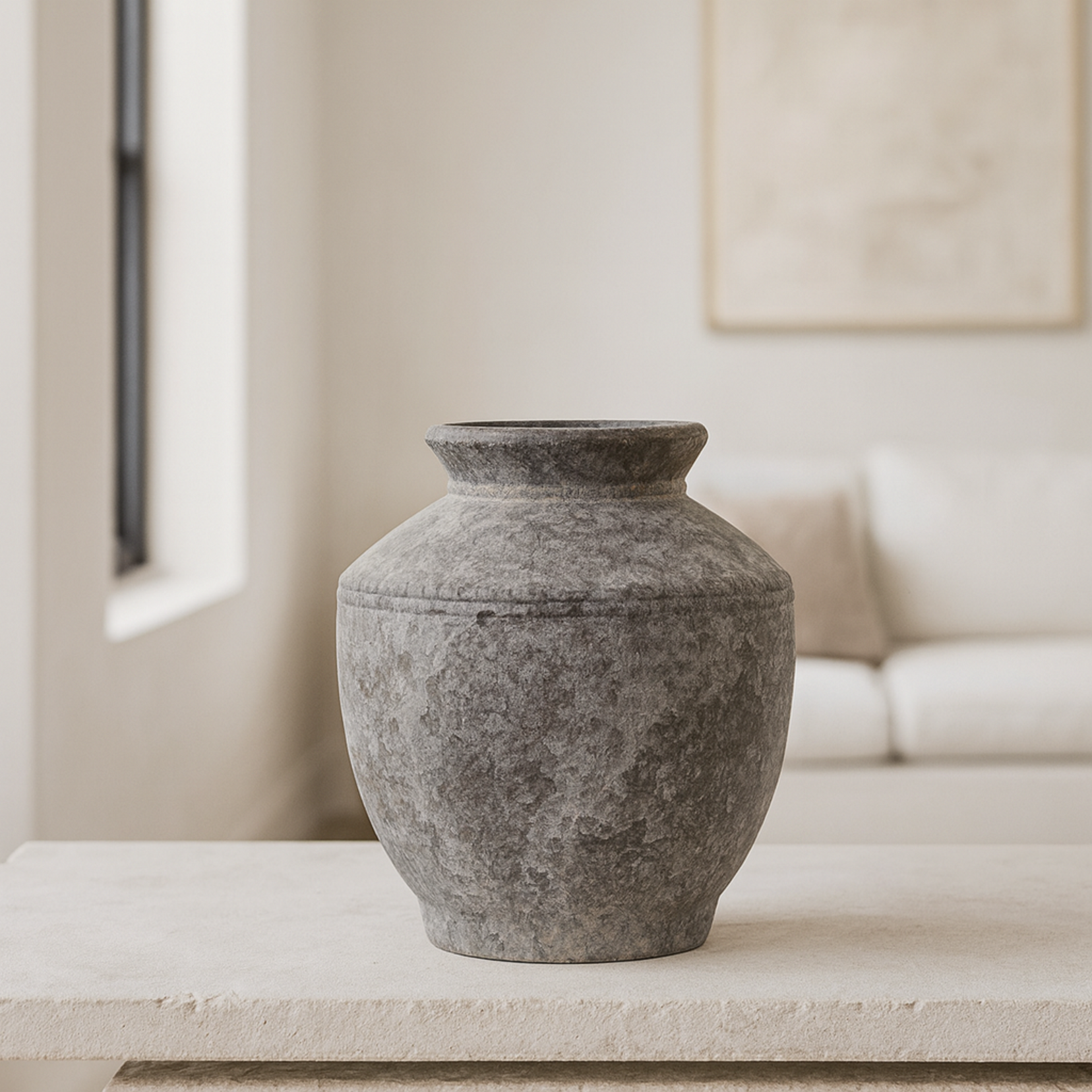 Granante ceramic vase from Love Hohm on a white surface with a neutral background