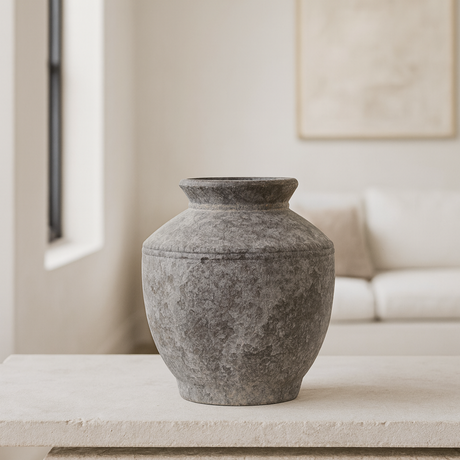 Granante ceramic vase from Love Hohm on a white surface with a neutral background