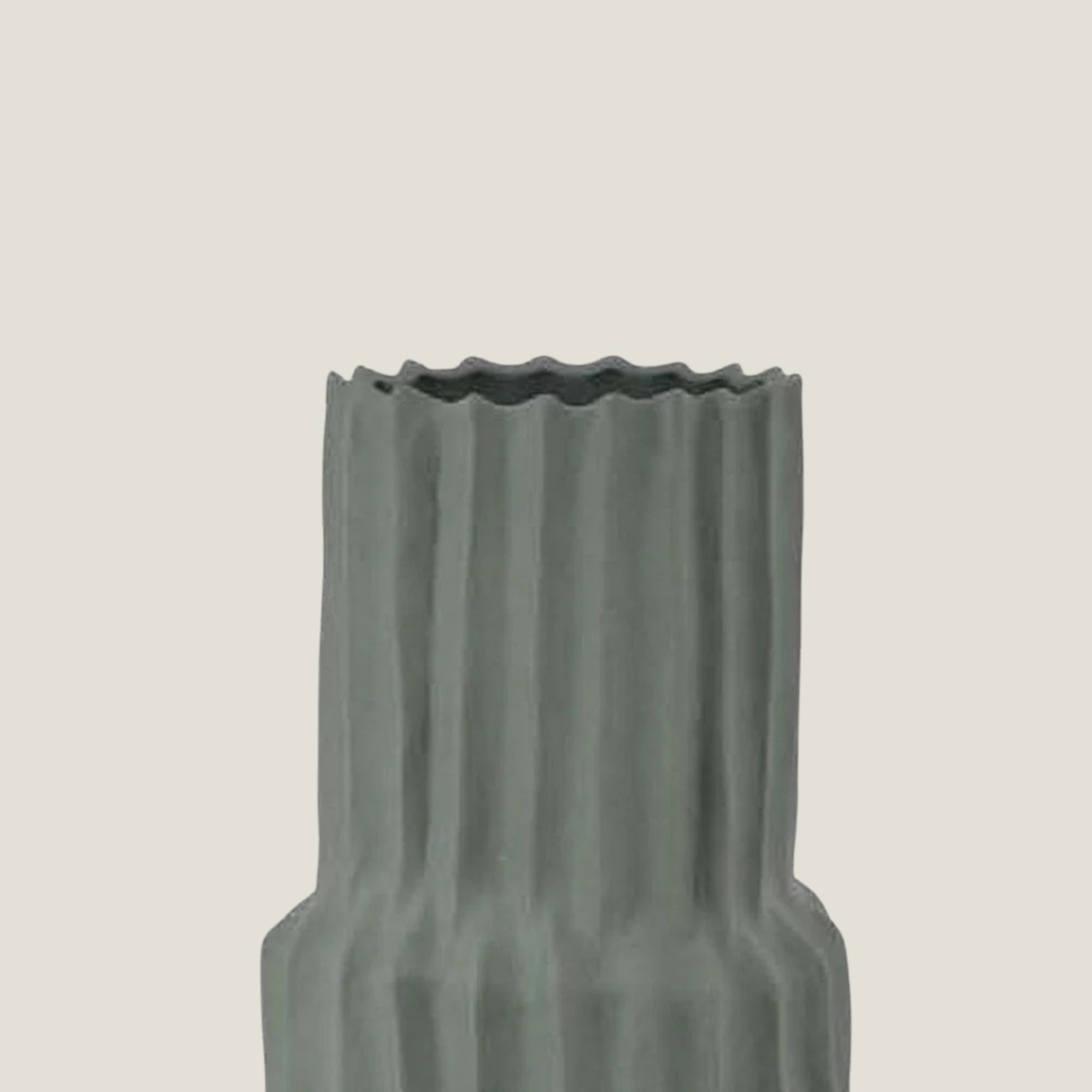 Tellure sculptural floor vase from Love Hohm on a light beige background