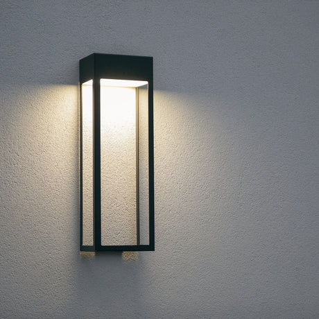 Threshold outdoor wall light from Love Hohm on a textured gray wall
