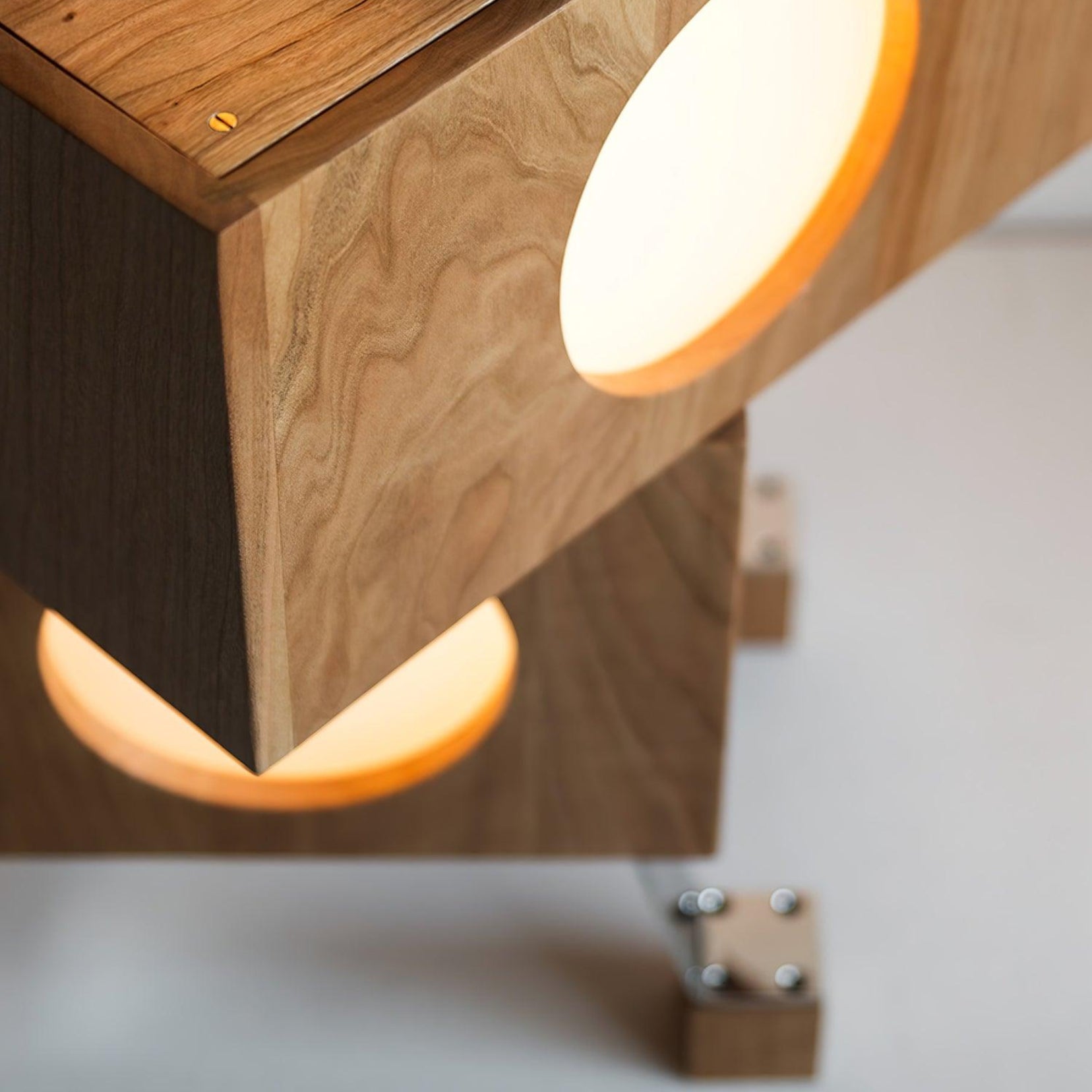 Torri floor lamp with circular lights on a white background